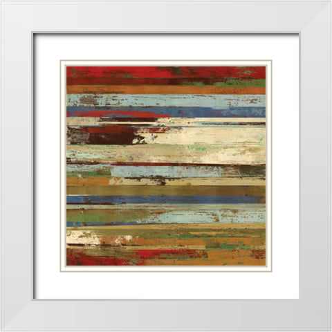 Worn White Modern Wood Framed Art Print with Double Matting by Reeves, Tom
