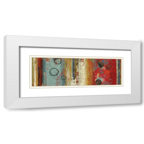 Field of Blue Abstract - create White Modern Wood Framed Art Print with Double Matting by Reeves, Tom