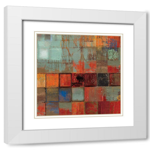 Ecetera I  White Modern Wood Framed Art Print with Double Matting by Reeves, Tom