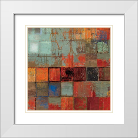 Ecetera I  White Modern Wood Framed Art Print with Double Matting by Reeves, Tom