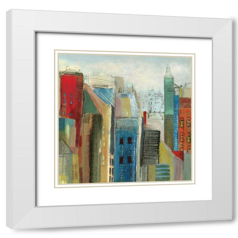 Sunlight City II White Modern Wood Framed Art Print with Double Matting by Reeves, Tom