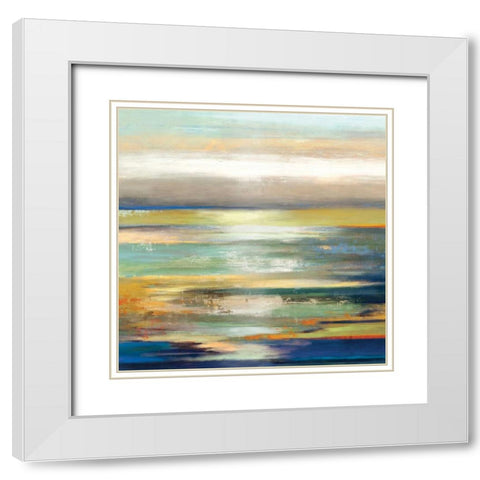 Evening Tide White Modern Wood Framed Art Print with Double Matting by Reeves, Tom