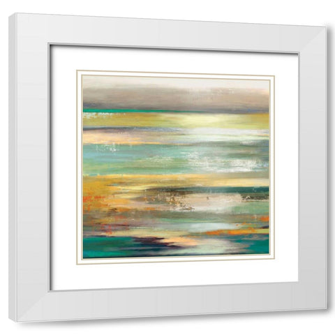 Evening Tide II - Mini White Modern Wood Framed Art Print with Double Matting by Reeves, Tom