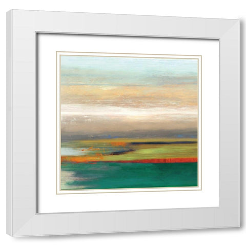 Tribute I White Modern Wood Framed Art Print with Double Matting by Reeves, Tom