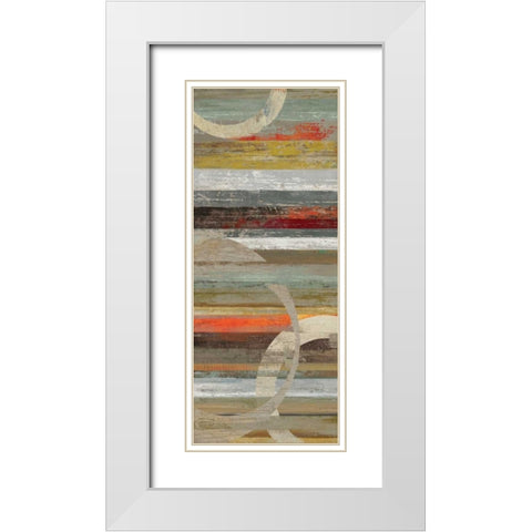 Avery II White Modern Wood Framed Art Print with Double Matting by Reeves, Tom