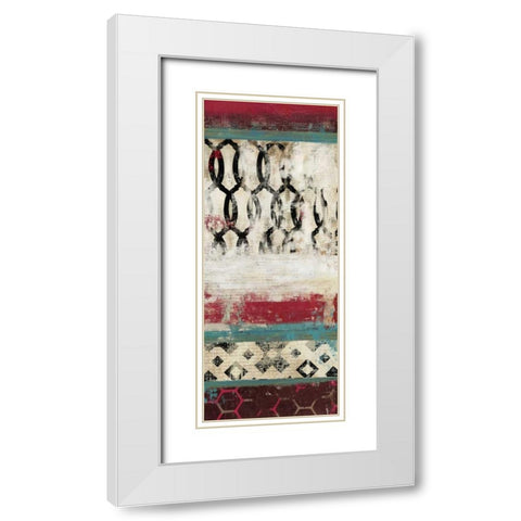 Nouveau I White Modern Wood Framed Art Print with Double Matting by Reeves, Tom