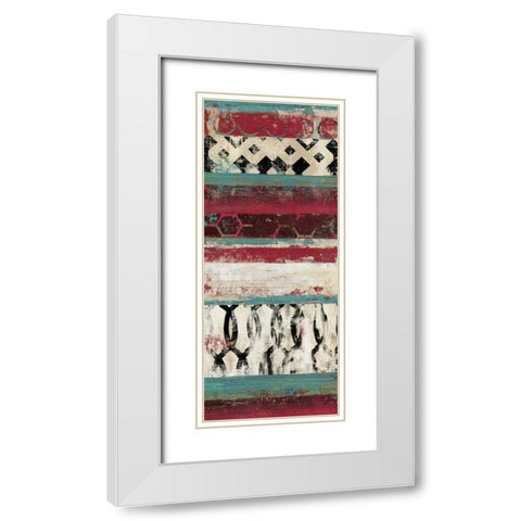 Nouveau II- Mini White Modern Wood Framed Art Print with Double Matting by Reeves, Tom