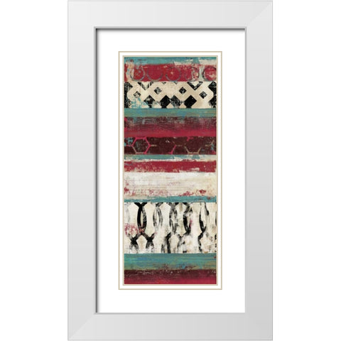 Nouveau II- Mini White Modern Wood Framed Art Print with Double Matting by Reeves, Tom