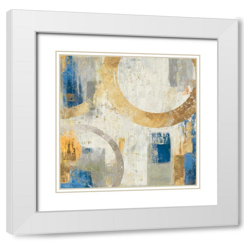 Tune I  White Modern Wood Framed Art Print with Double Matting by Reeves, Tom