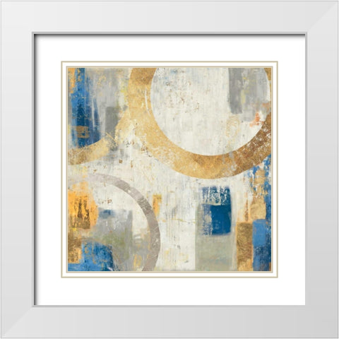 Tune I  White Modern Wood Framed Art Print with Double Matting by Reeves, Tom