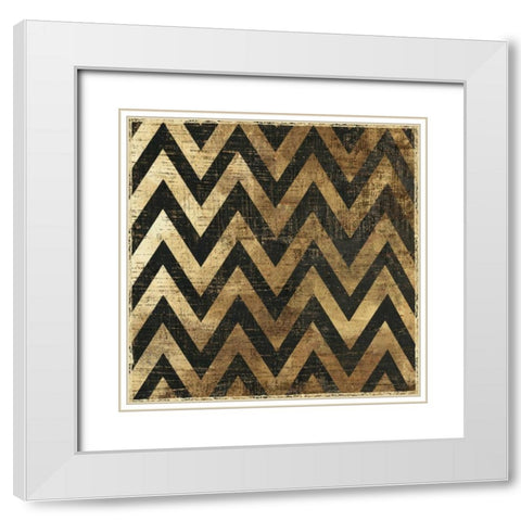 Art Deco II White Modern Wood Framed Art Print with Double Matting by Reeves, Tom