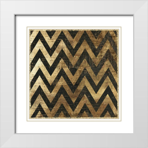 Art Deco II White Modern Wood Framed Art Print with Double Matting by Reeves, Tom