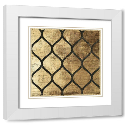 Art Deco IV White Modern Wood Framed Art Print with Double Matting by Reeves, Tom