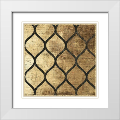 Art Deco IV White Modern Wood Framed Art Print with Double Matting by Reeves, Tom