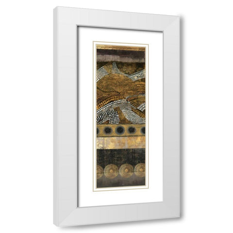 Art Nouveau I White Modern Wood Framed Art Print with Double Matting by Reeves, Tom