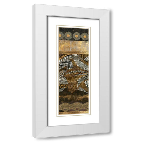 Art Nouveau II White Modern Wood Framed Art Print with Double Matting by Reeves, Tom