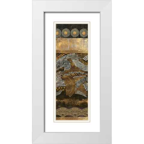Art Nouveau II White Modern Wood Framed Art Print with Double Matting by Reeves, Tom