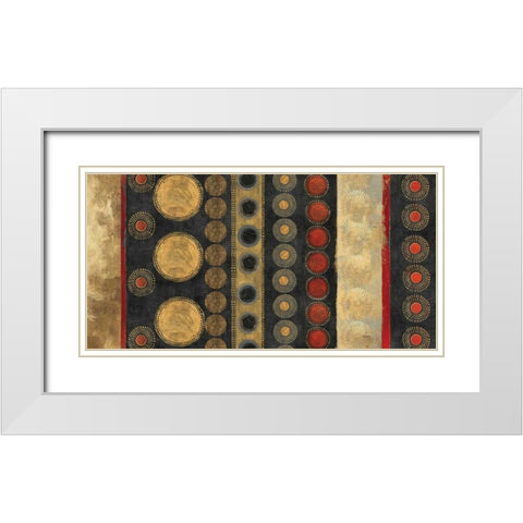 Gold Klimt White Modern Wood Framed Art Print with Double Matting by Reeves, Tom