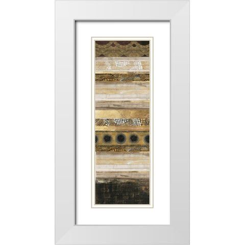 Klimt Dots I  White Modern Wood Framed Art Print with Double Matting by Reeves, Tom