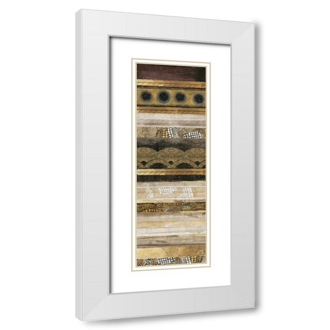 Klimt Dots II White Modern Wood Framed Art Print with Double Matting by Reeves, Tom