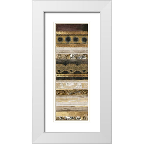 Klimt Dots II White Modern Wood Framed Art Print with Double Matting by Reeves, Tom
