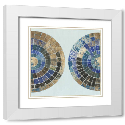 Medallion White Modern Wood Framed Art Print with Double Matting by Reeves, Tom