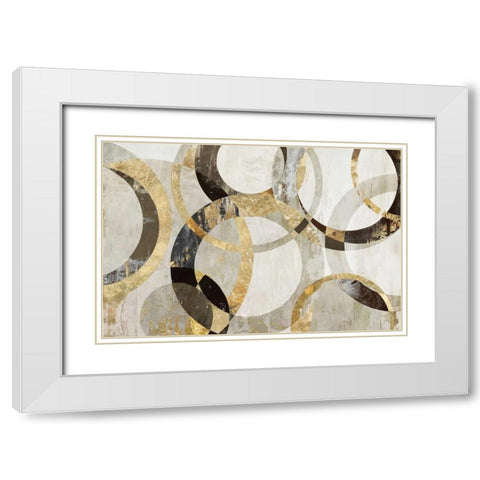 Overlaps White Modern Wood Framed Art Print with Double Matting by Reeves, Tom