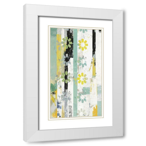Star II White Modern Wood Framed Art Print with Double Matting by Reeves, Tom