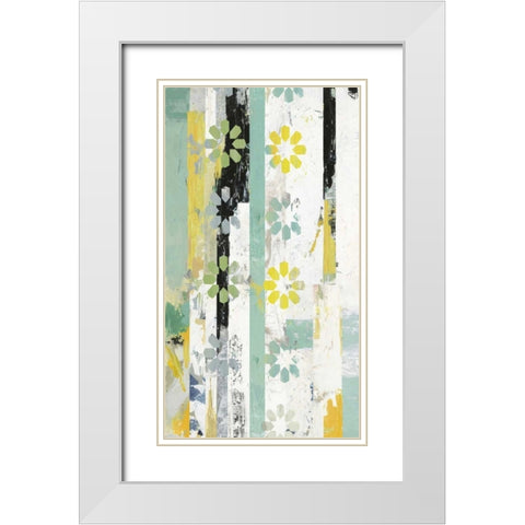 Star II White Modern Wood Framed Art Print with Double Matting by Reeves, Tom