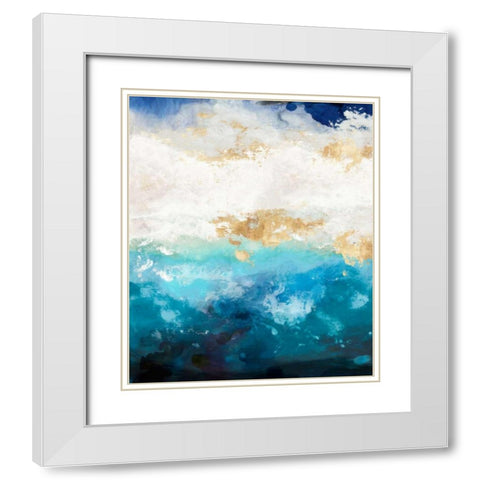 Water I White Modern Wood Framed Art Print with Double Matting by Reeves, Tom