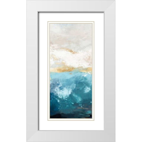 Water Gold II White Modern Wood Framed Art Print with Double Matting by Reeves, Tom