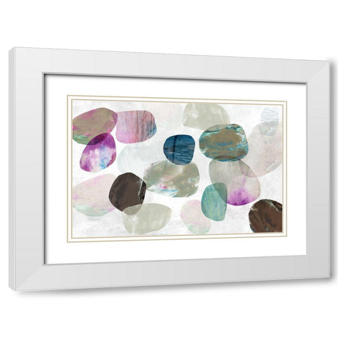 Marble I White Modern Wood Framed Art Print with Double Matting by Reeves, Tom