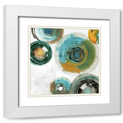 Spirals I White Modern Wood Framed Art Print with Double Matting by Reeves, Tom
