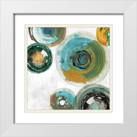 Spirals I White Modern Wood Framed Art Print with Double Matting by Reeves, Tom