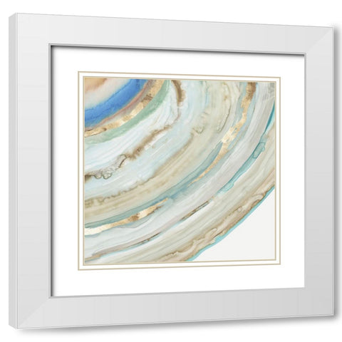 Marbled Ring I White Modern Wood Framed Art Print with Double Matting by Reeves, Tom