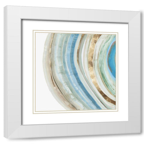 Marbled Ring II White Modern Wood Framed Art Print with Double Matting by Reeves, Tom