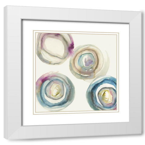 Power Ring I White Modern Wood Framed Art Print with Double Matting by Reeves, Tom