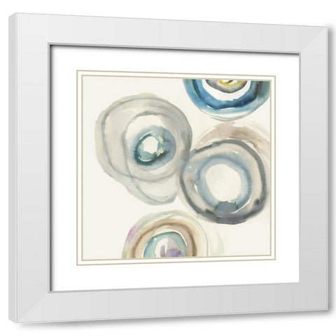 Power Ring II White Modern Wood Framed Art Print with Double Matting by Reeves, Tom