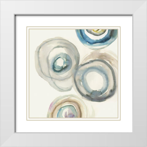 Power Ring II White Modern Wood Framed Art Print with Double Matting by Reeves, Tom