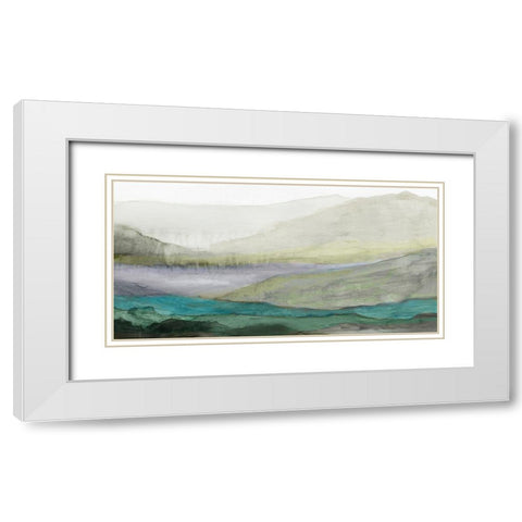 Valley II White Modern Wood Framed Art Print with Double Matting by Reeves, Tom