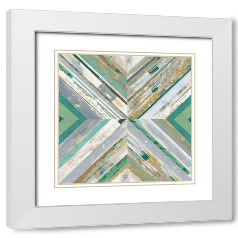 Crossbeat White Modern Wood Framed Art Print with Double Matting by Reeves, Tom
