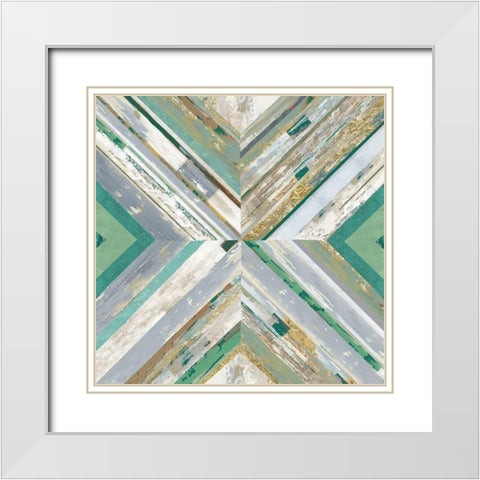 Crossbeat White Modern Wood Framed Art Print with Double Matting by Reeves, Tom