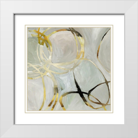 Linked I White Modern Wood Framed Art Print with Double Matting by Reeves, Tom