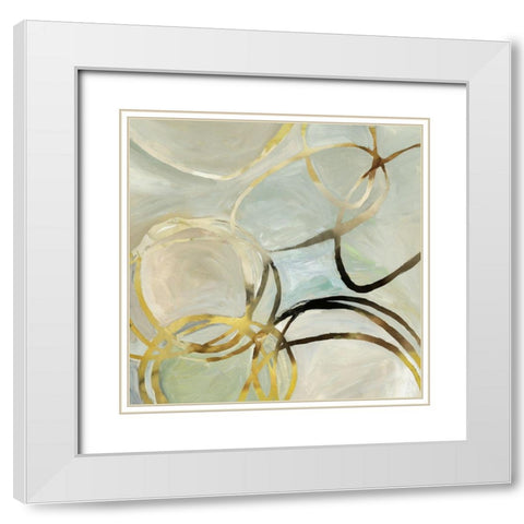 Linked II White Modern Wood Framed Art Print with Double Matting by Reeves, Tom