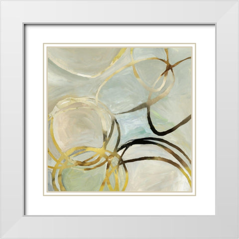 Linked II White Modern Wood Framed Art Print with Double Matting by Reeves, Tom