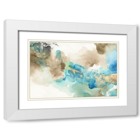 Space Abstract White Modern Wood Framed Art Print with Double Matting by Reeves, Tom