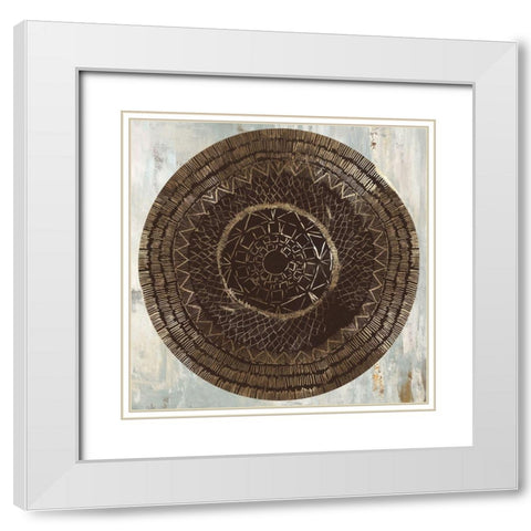 Zulu Gold II  White Modern Wood Framed Art Print with Double Matting by Reeves, Tom