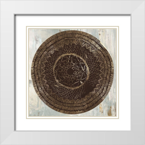 Zulu Gold II  White Modern Wood Framed Art Print with Double Matting by Reeves, Tom