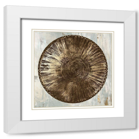 Zulu Gold III  White Modern Wood Framed Art Print with Double Matting by Reeves, Tom