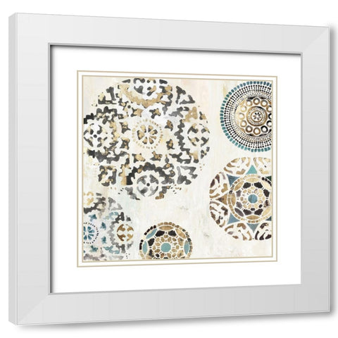 Rounded I  White Modern Wood Framed Art Print with Double Matting by Reeves, Tom